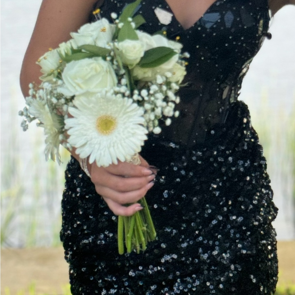 Black Sequin Dress